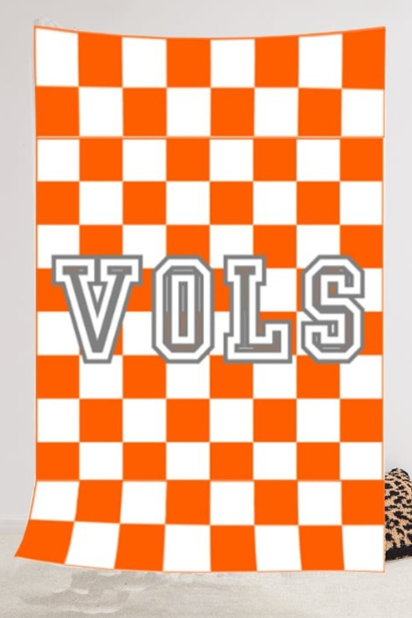 Nash Grey - Vols Checkerboard Luxury Blanket