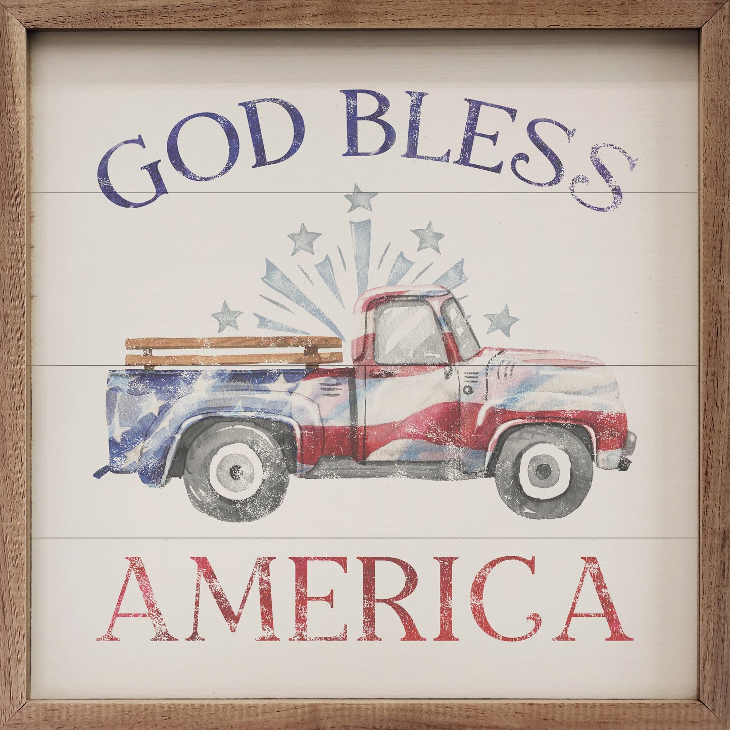 Kendrick Home - God Bless America Flag Truck White