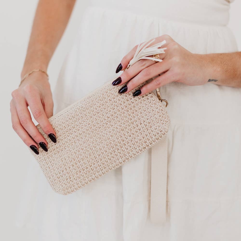 Pretty Simple - Rome Raffia Clutch Card Wallet Wristlet