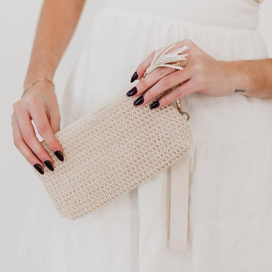 Pretty Simple - Rome Raffia Clutch Card Wallet Wristlet