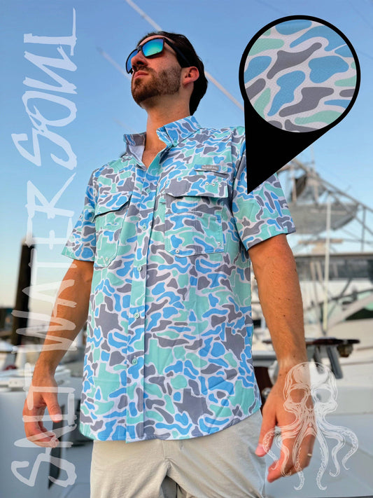SALT WATER SOUL - Texas Coastal Camo Fishing Shirt
