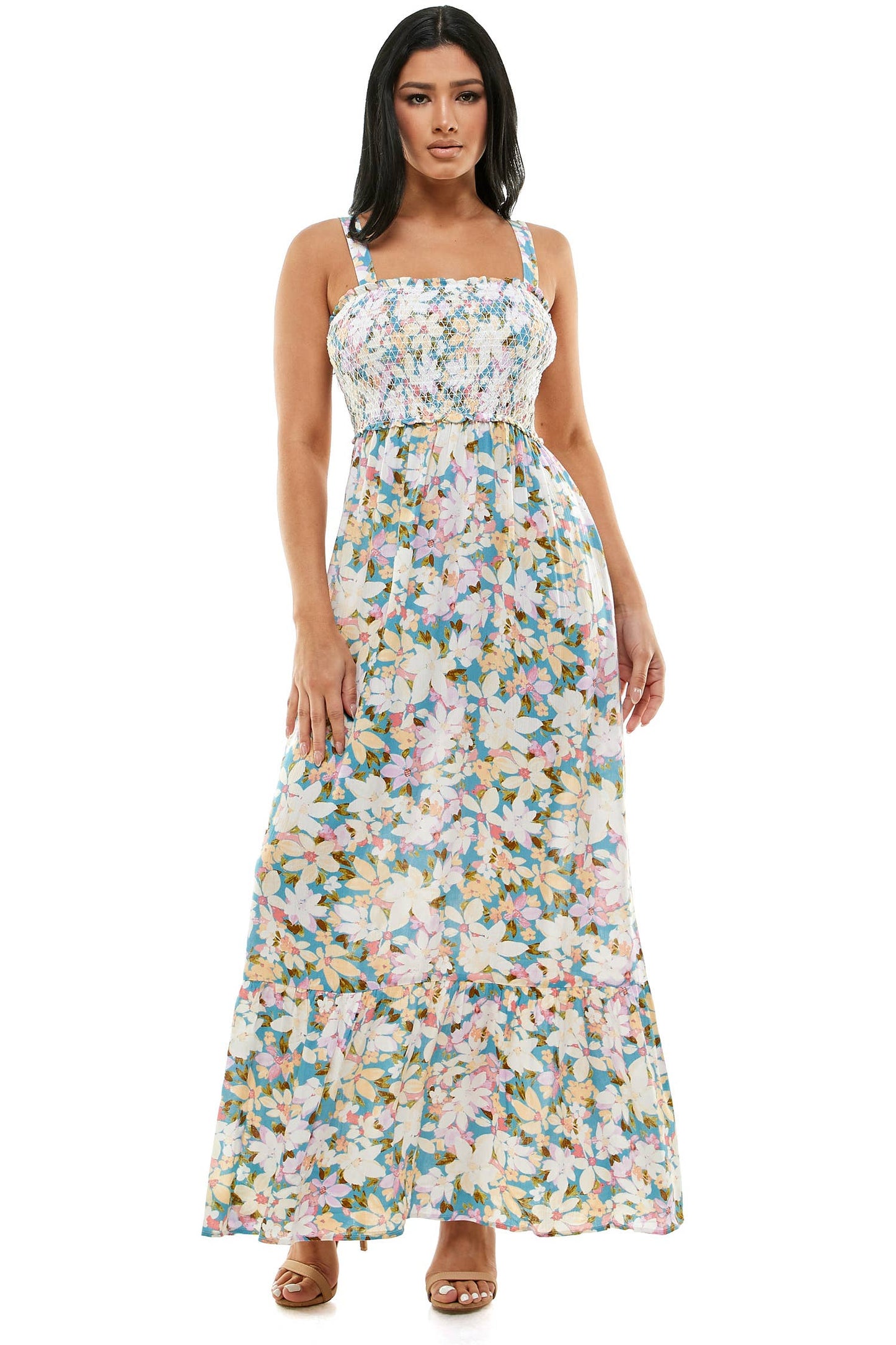 Winslow Collection - MEADOW BLOOM SLEEVELESS FLORAL MAXI DRESS
