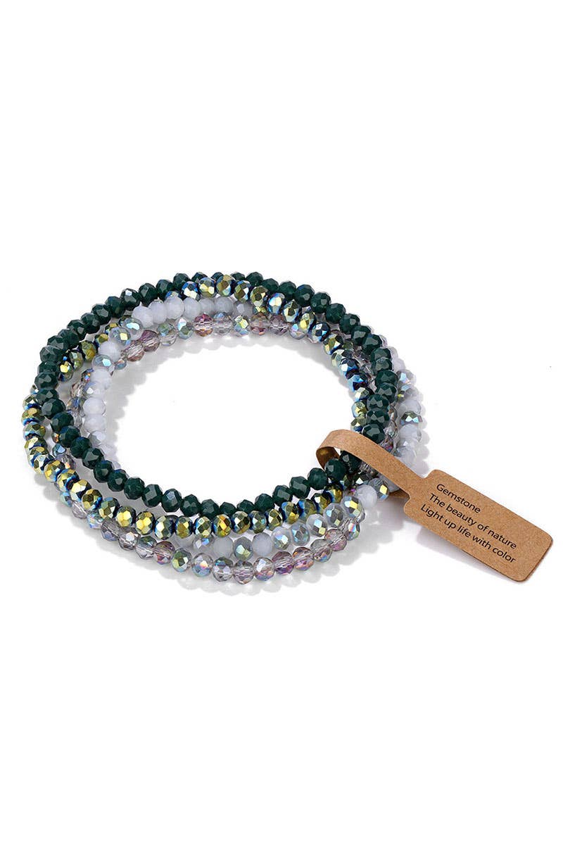 NINEXIS - CWAJE1185_GLASS BEAD 4 SET BRACELET