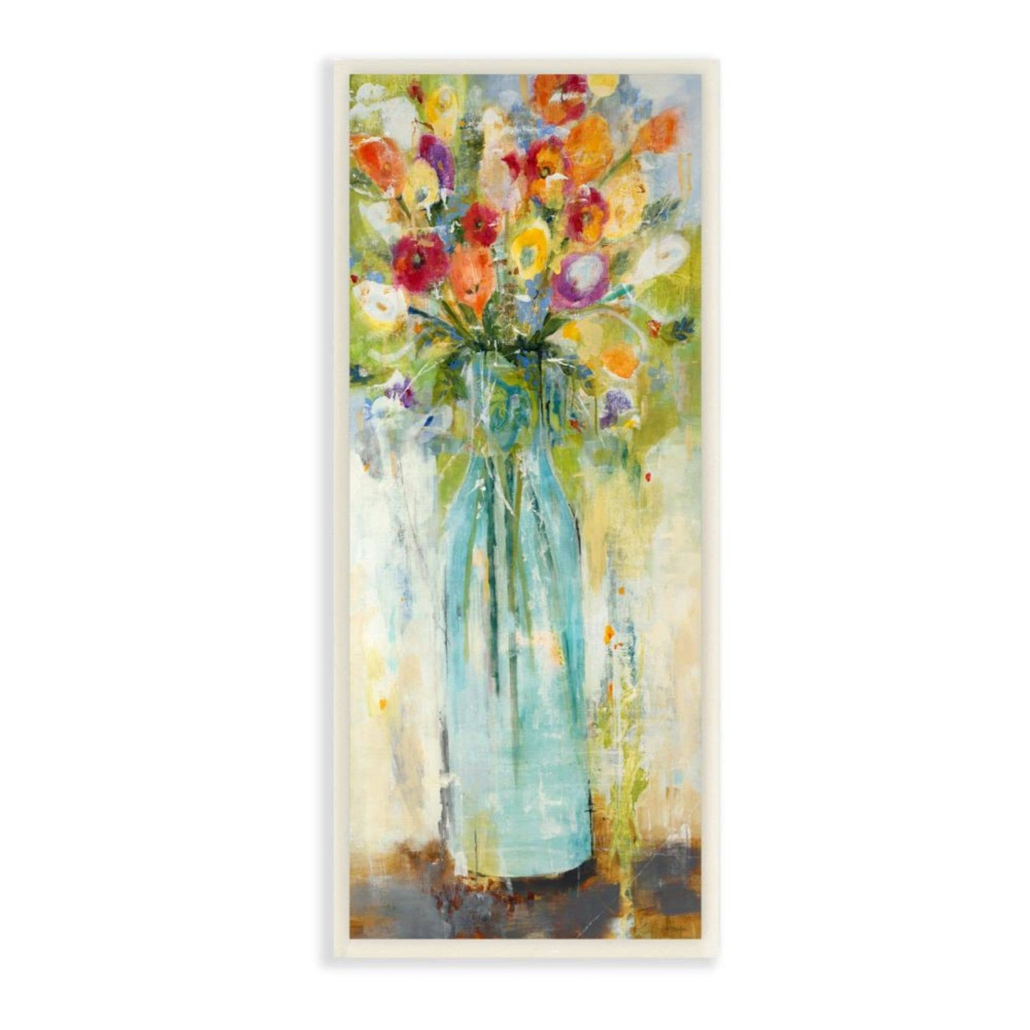 Stupell Industries - Rustic Spring Bouquet Abstract Organic Wall Plaque Art