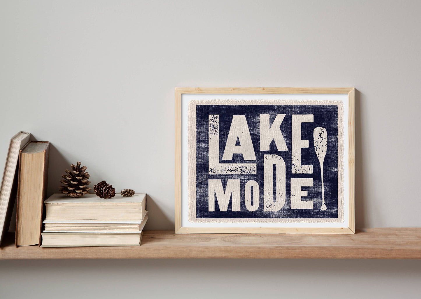 Perfect Day Print Co - Lake Mode Canvas Art Print, Coastal Beach Wall Decor 8x10