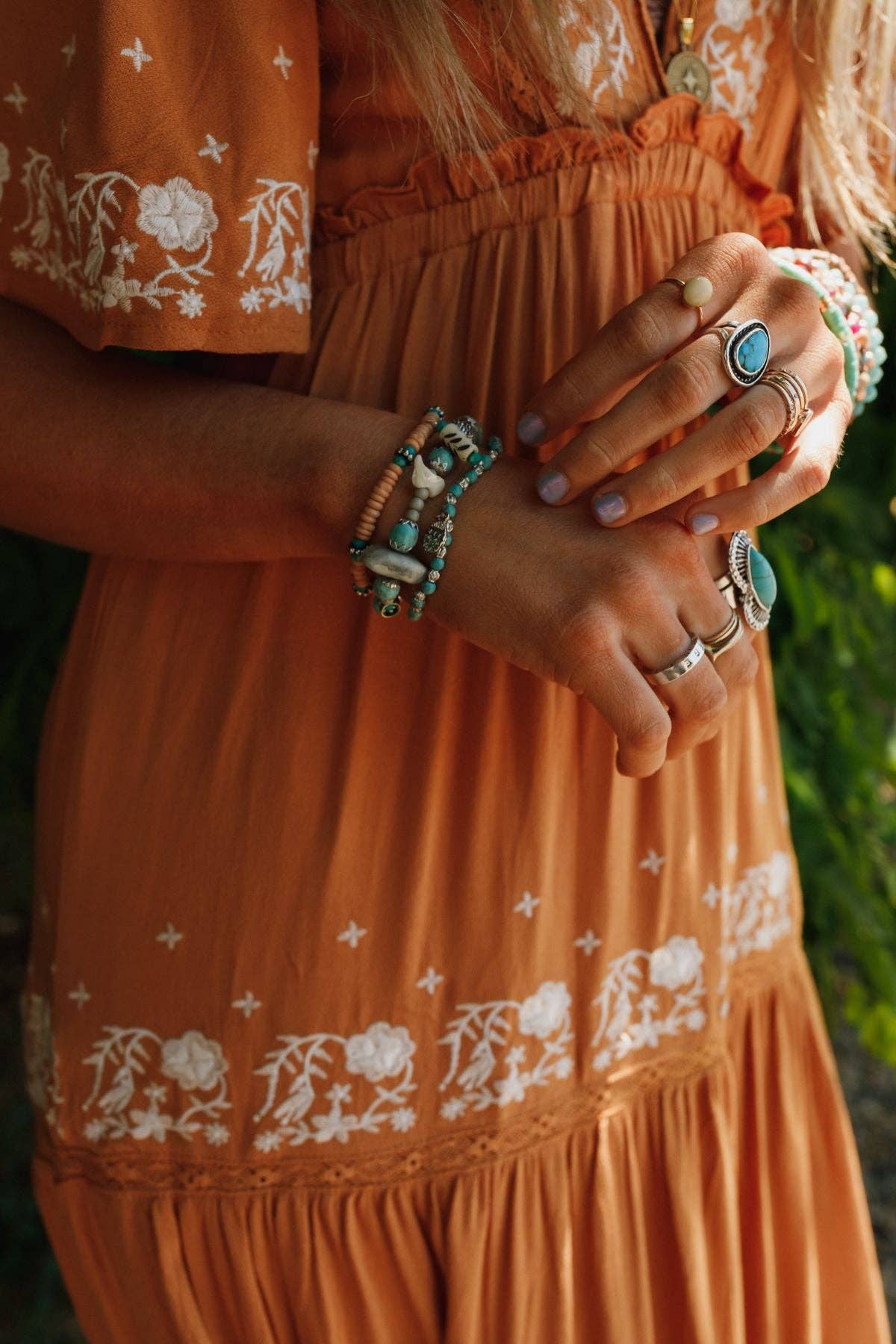 Three Bird Nest - San Antonio Bracelet Set - Turquoise