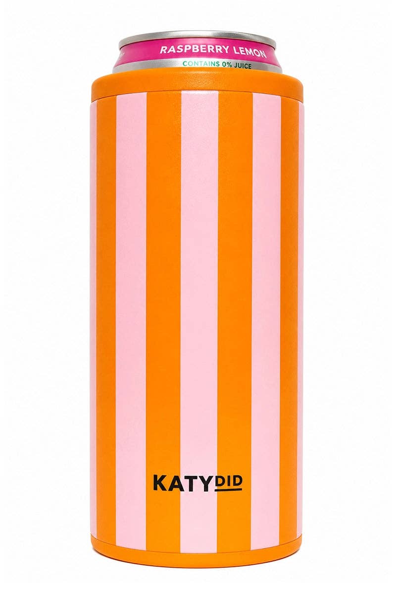 Katydid - Pink and Orange Striped Insulated Drink Sleeve