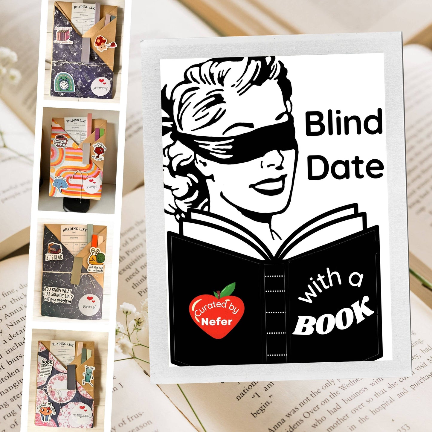 Nefer Designer Candles & Home Decor - Blind Date with A Book - Hardcover | Bookish Book Club Gifts