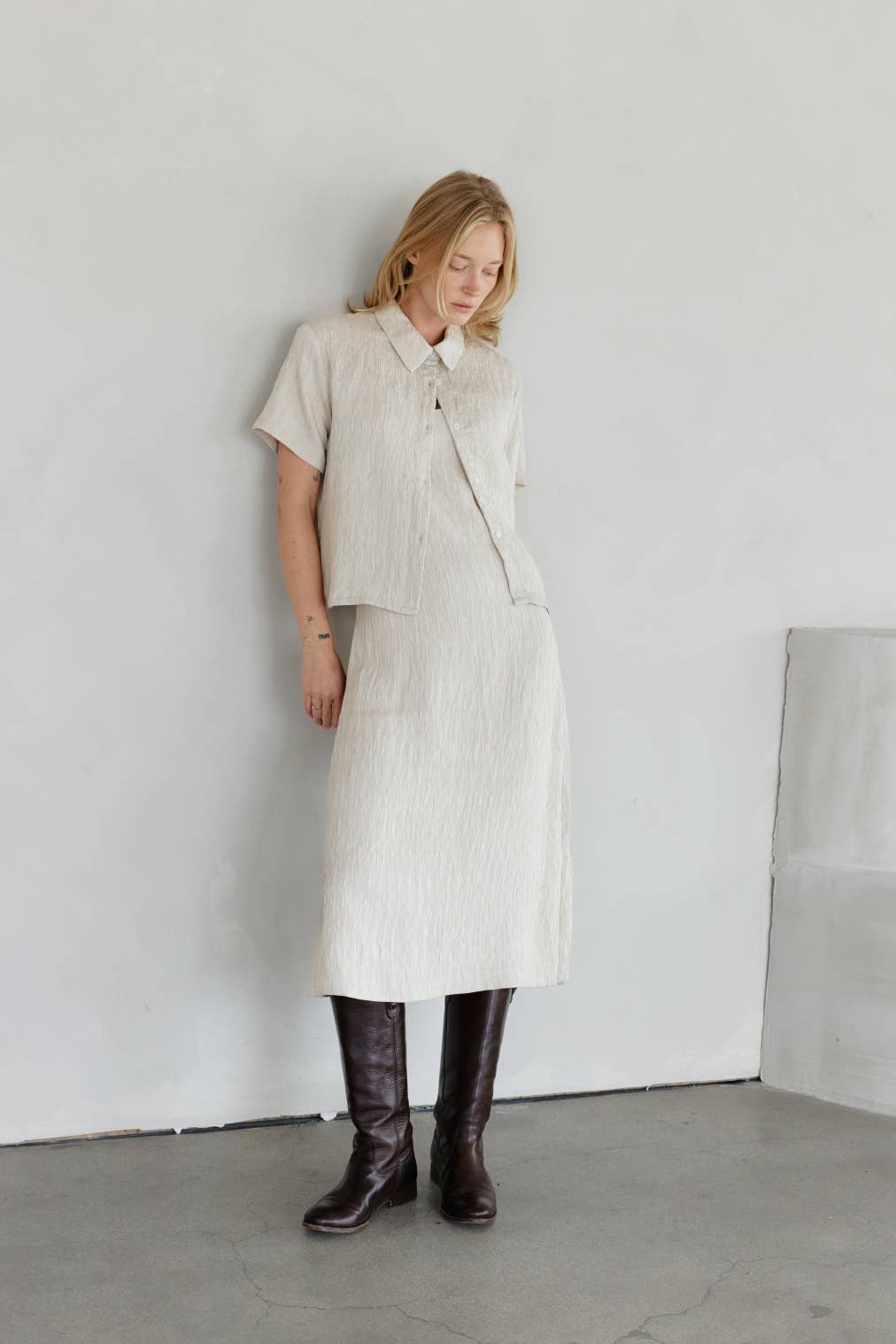 MOD REF - The Miranda Top | Textured Button-Down Top