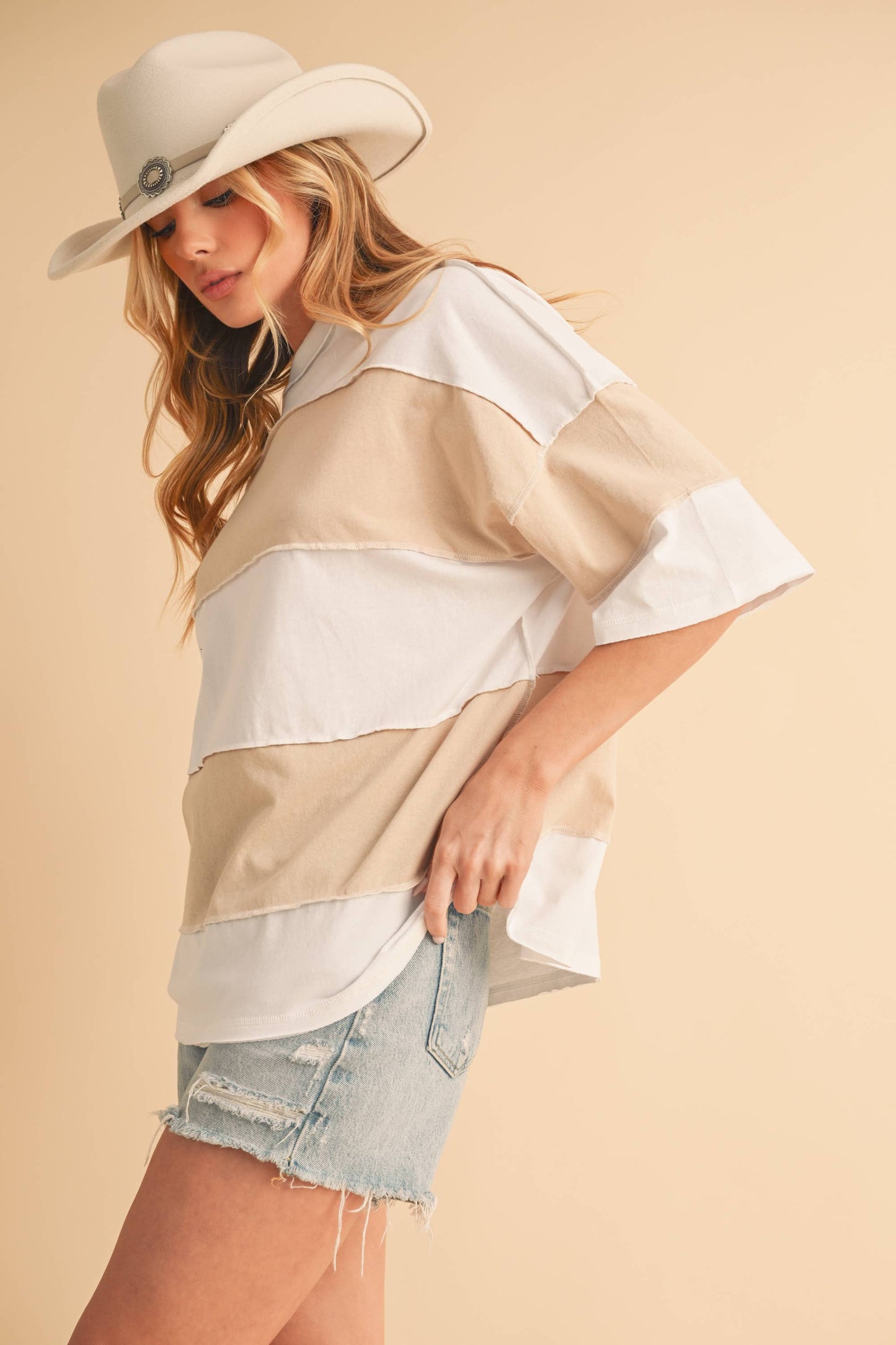 AEMI + CO - 8417FN Polly Color Block Top