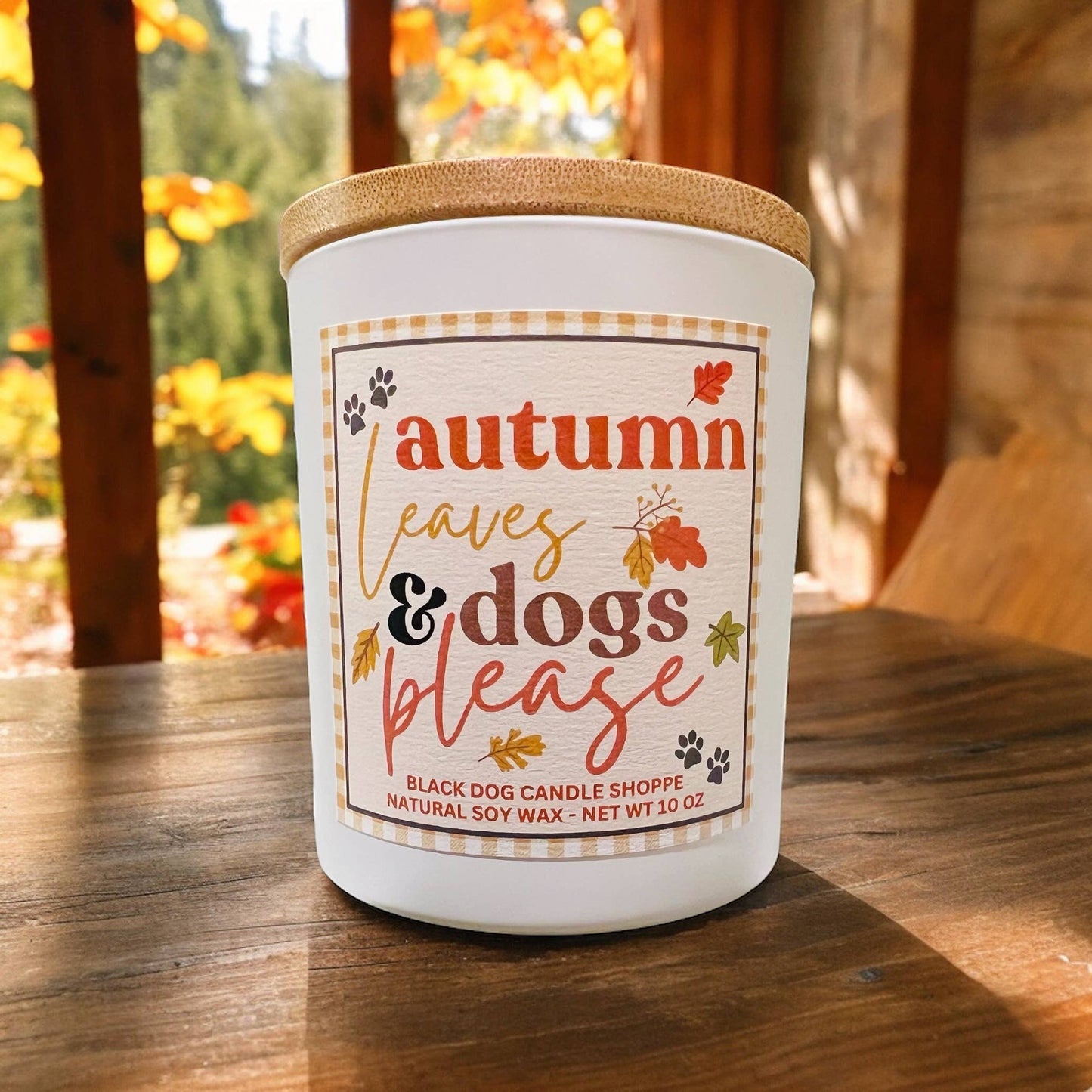 The Black Dog Candle Shoppe - Autumn Leaves and Dogs Please Candle