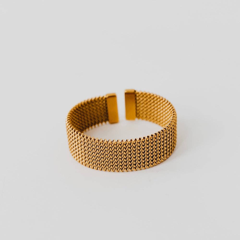 Pretty Simple - Braided Mesh Cuff Bracelet - WATERPROOF
