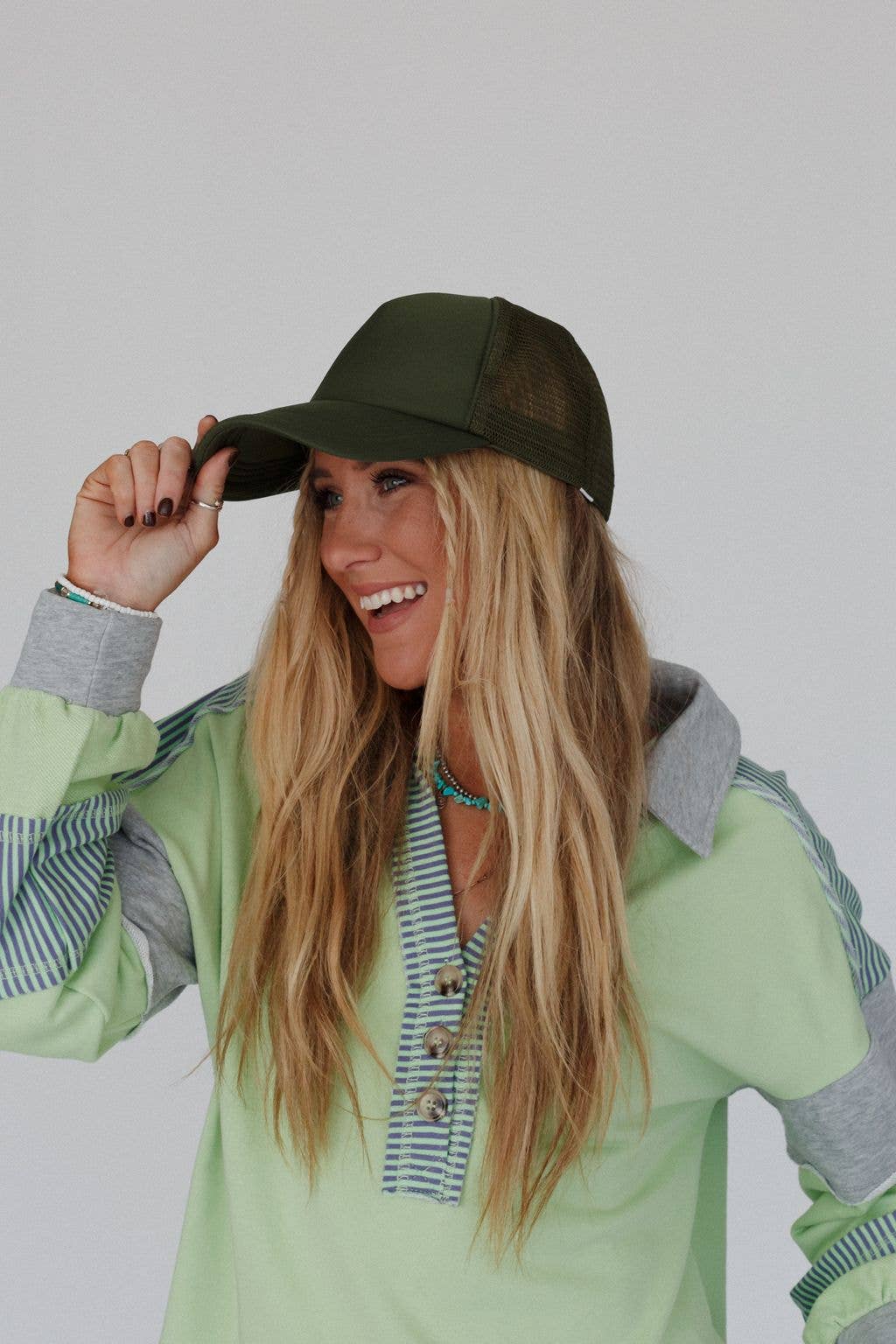 Three Bird Nest - Desert Drift Trucker Hat - Olive