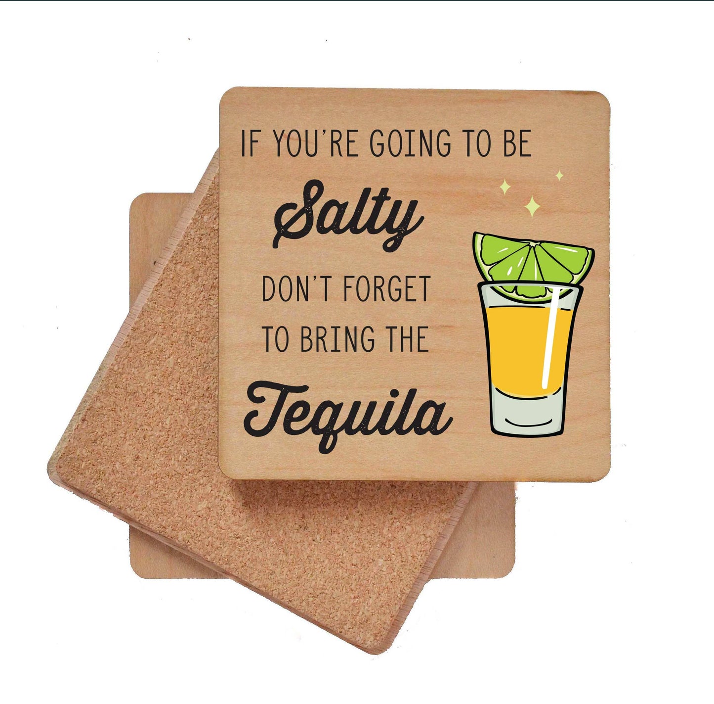 Driftless Studios - Salty Tequila - Funny Coasters Small Gift