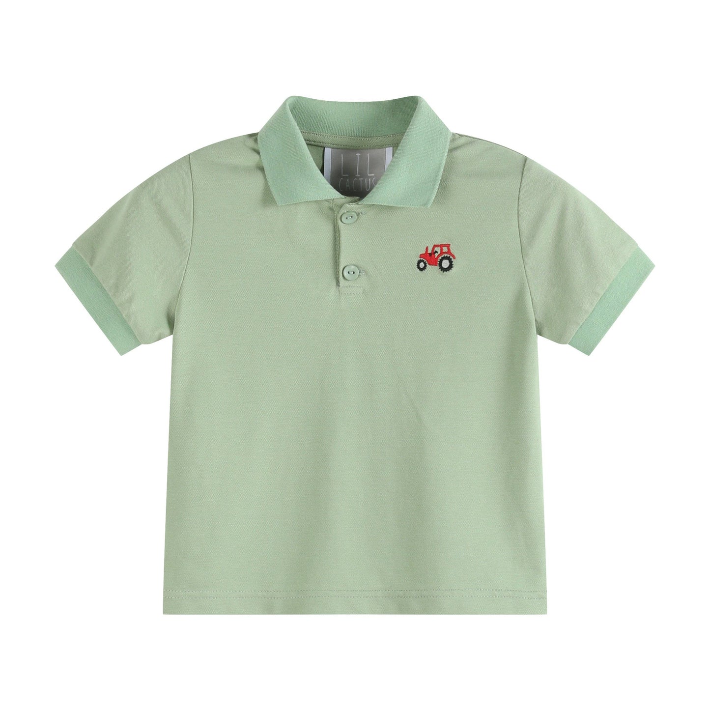 Lil Cactus - Green Tractor Polo Golf Shirt