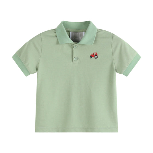 Lil Cactus - Green Tractor Polo Golf Shirt