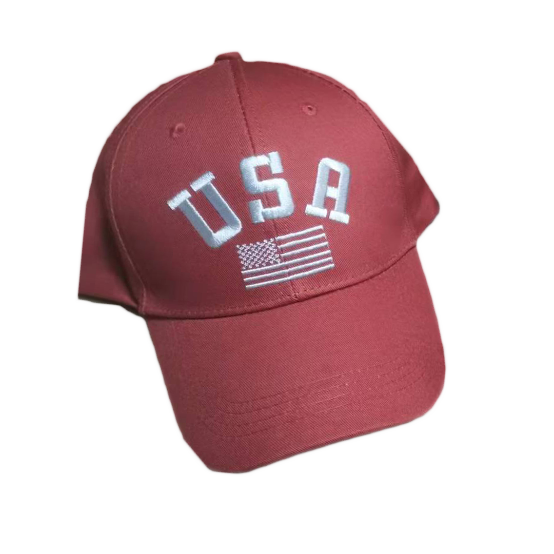 I Love My Freedom - USA Flag Hat (Maroon)