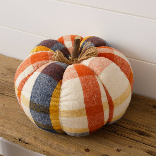 Audrey's Home & Gift - Flannel Pumpkin - Navy, Rust, Mustard, Md (PC)