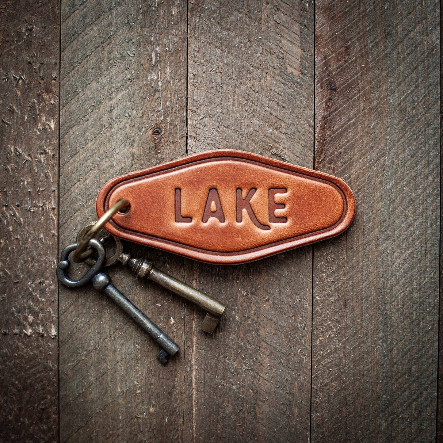 Sugarhouse Leather - Lake Leather Keychain Motel Style