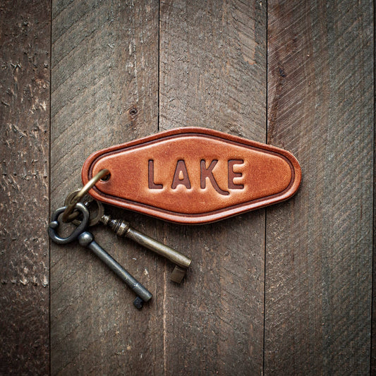 Sugarhouse Leather - Lake Leather Keychain Motel Style