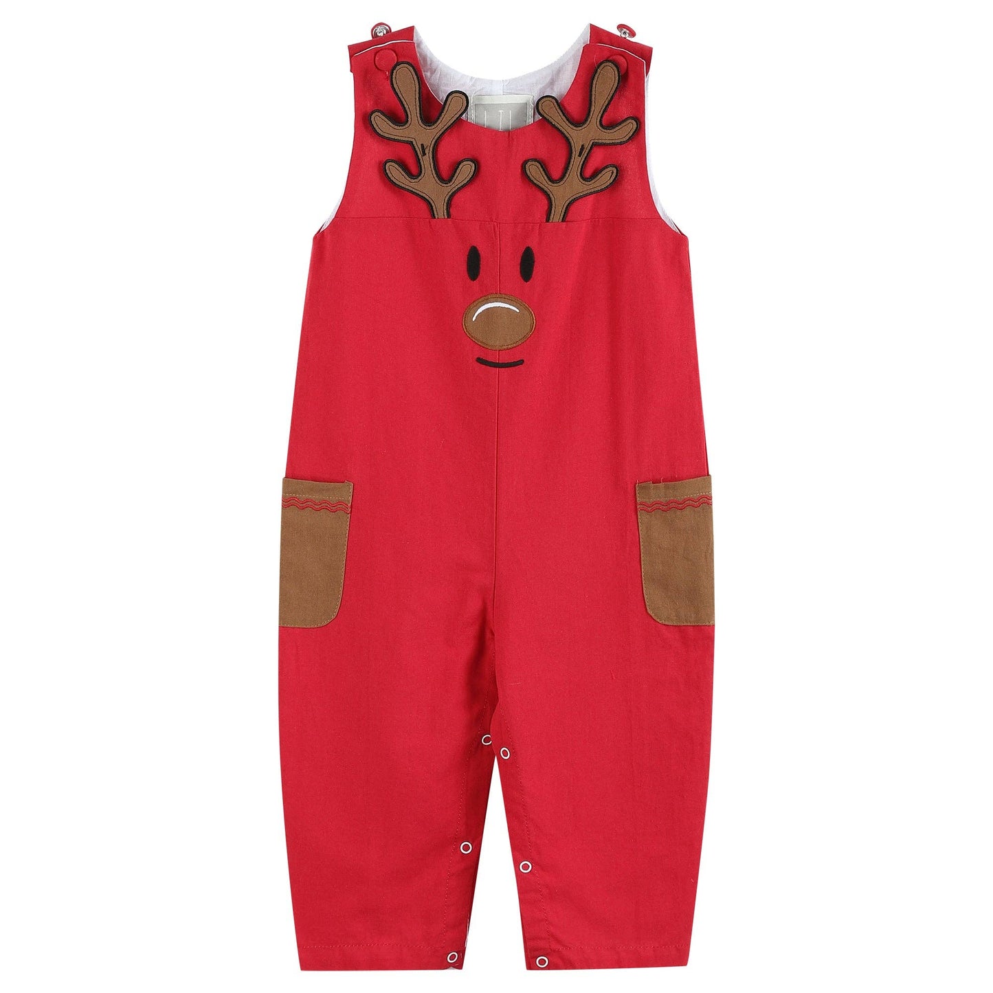 Lil Cactus - Red Reindeer Pocket Overalls
