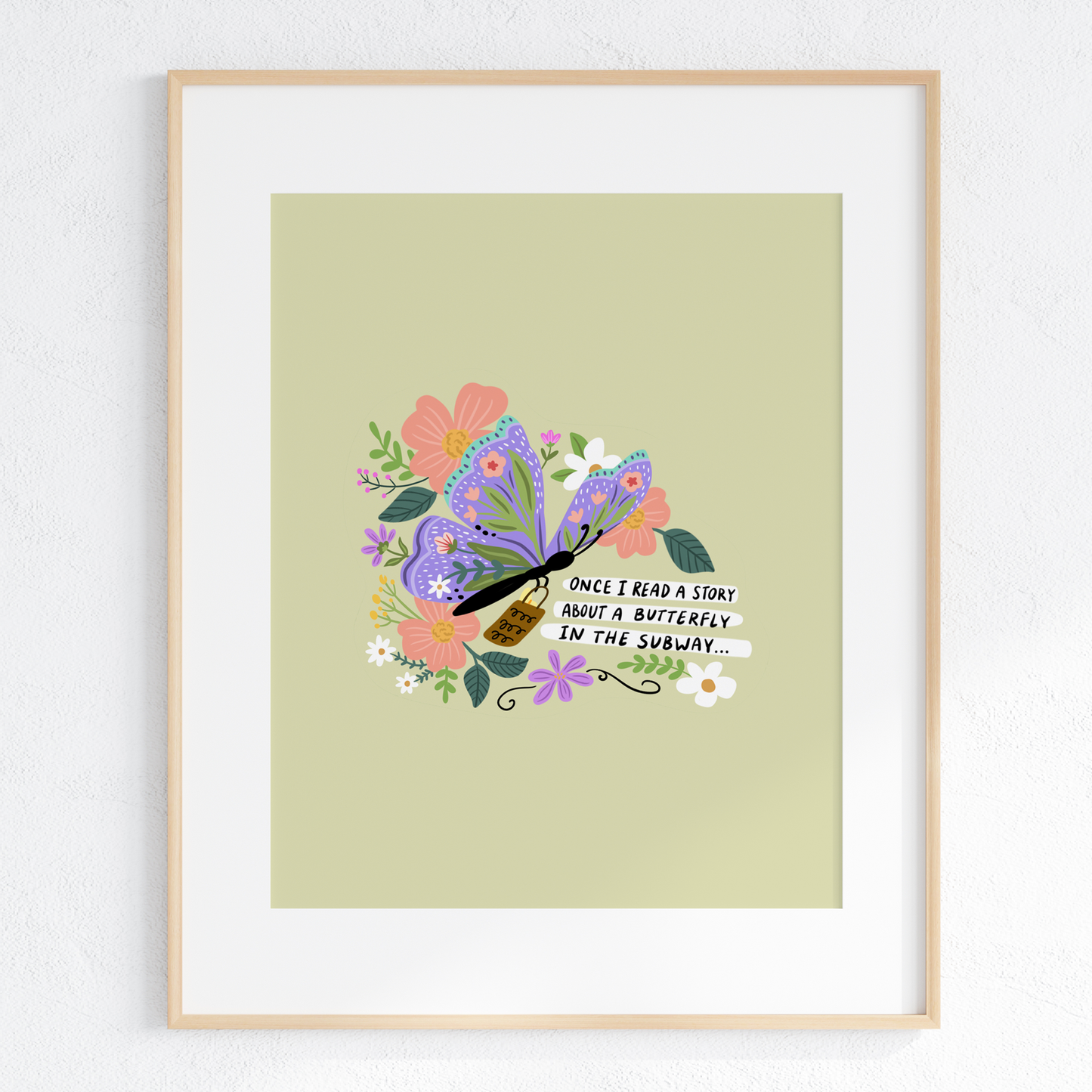Makerie Day - You've Got Mail Butterfly -  Bookish Art Print