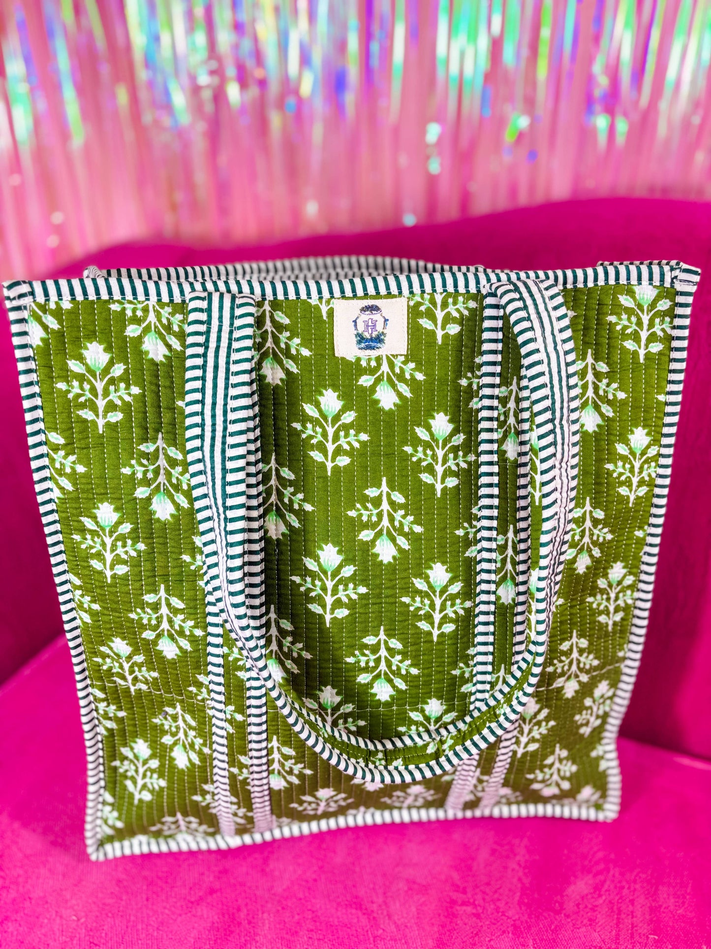 Heart of Grace - Emerald Bay | Regular Quilted Tote Bag