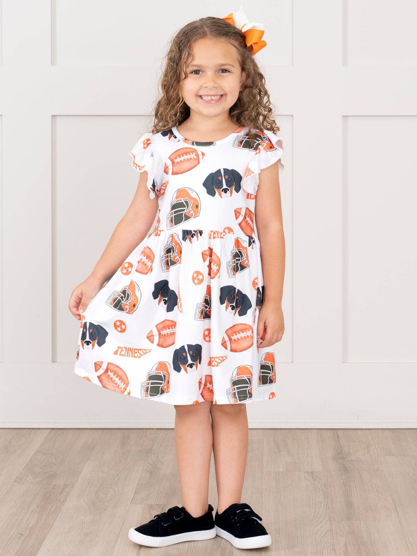Marie Nicole Clothing - Go Team Flutter Swing Dress - Tennessee