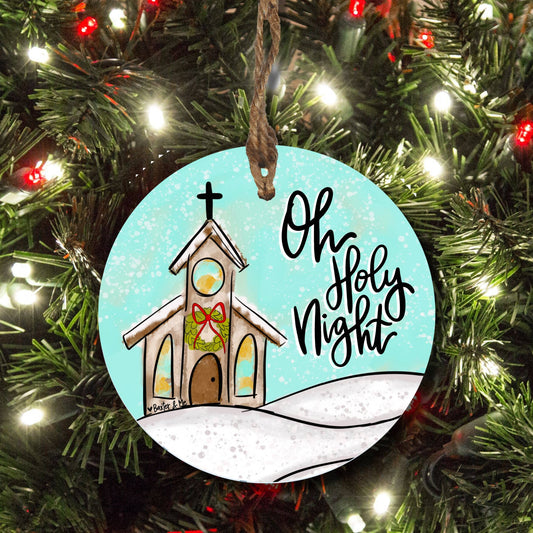 Baxter & Me - Oh Holy Night Church Ornament