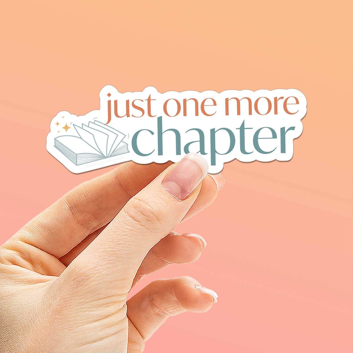Sentinel Supply - Just One More Chapter Reading Sticker - Funny Book Decal