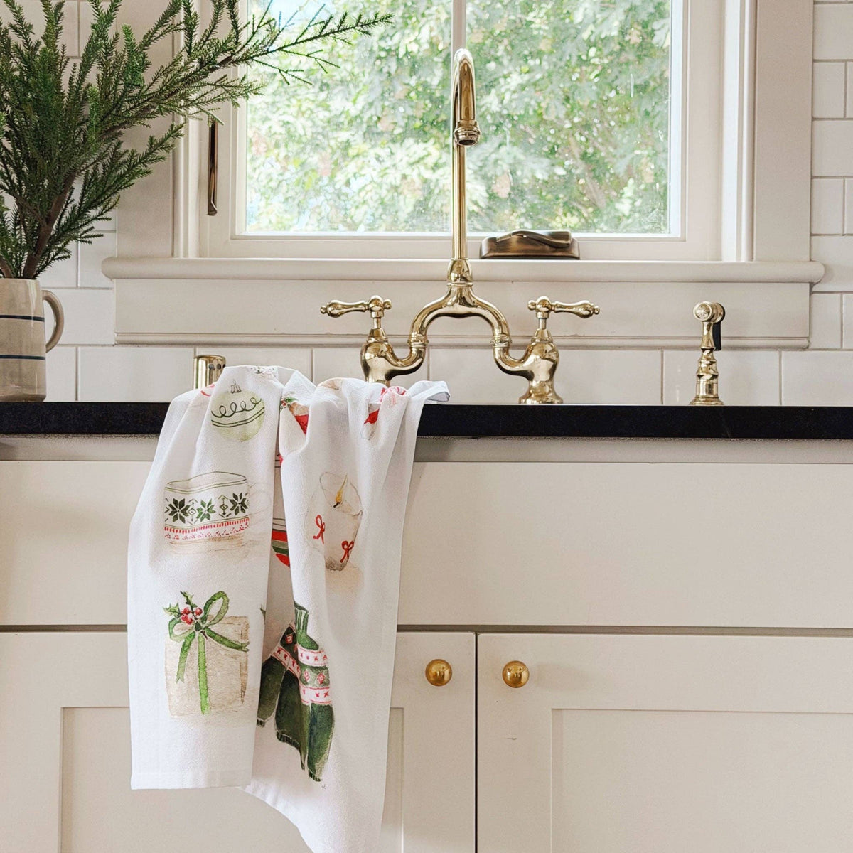 emily lex studio - Classic christmas cotton tea towel