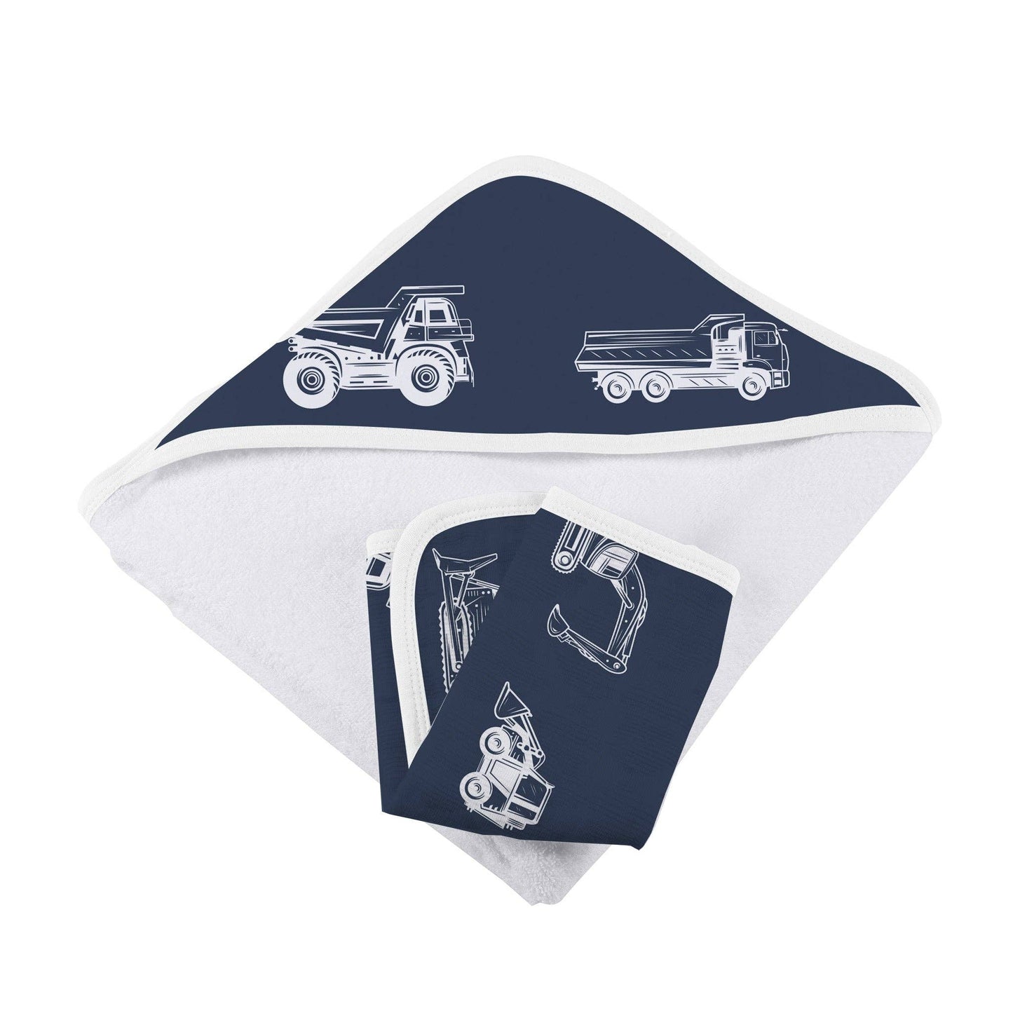 Newcastle Classics - Dump Trucks & Diggers Hooded Towel and Washcloth Set