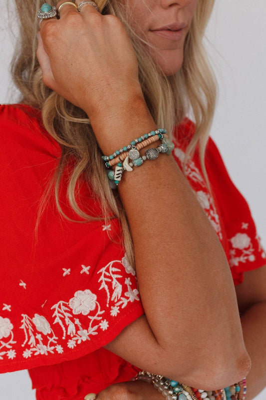 Three Bird Nest - San Antonio Bracelet Set - Turquoise