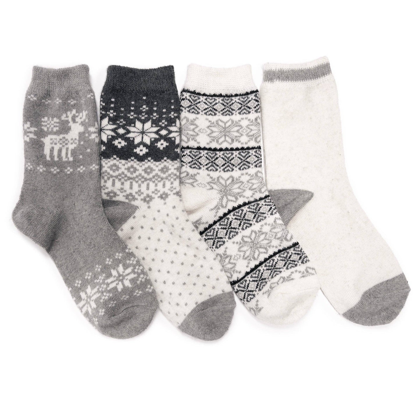Muk Luks - MUK LUKS Women's 4 Pair Pack Patterned Crew Boot Socks