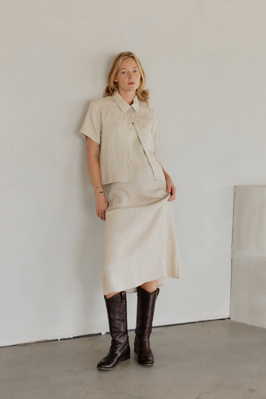 MOD REF - The Miranda Top | Textured Button-Down Top