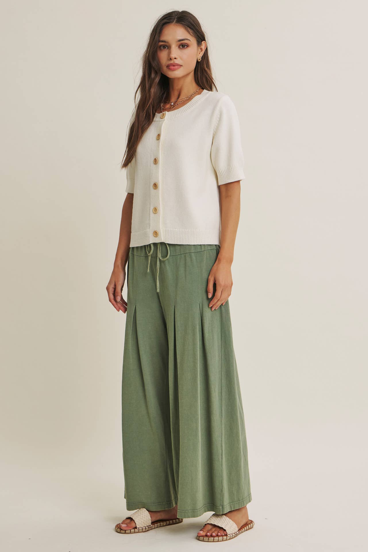 in february - WEEKEND COFFEE MINIMAL SILHOUETTE COTTON CARDIGAN