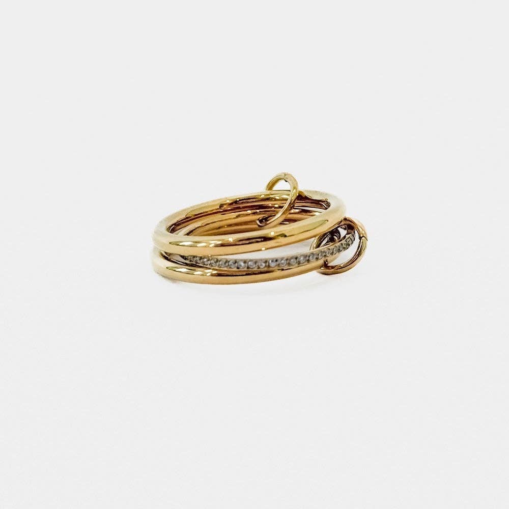 Pretty Simple - Layered In Diamonds Ring - WATERPROOF