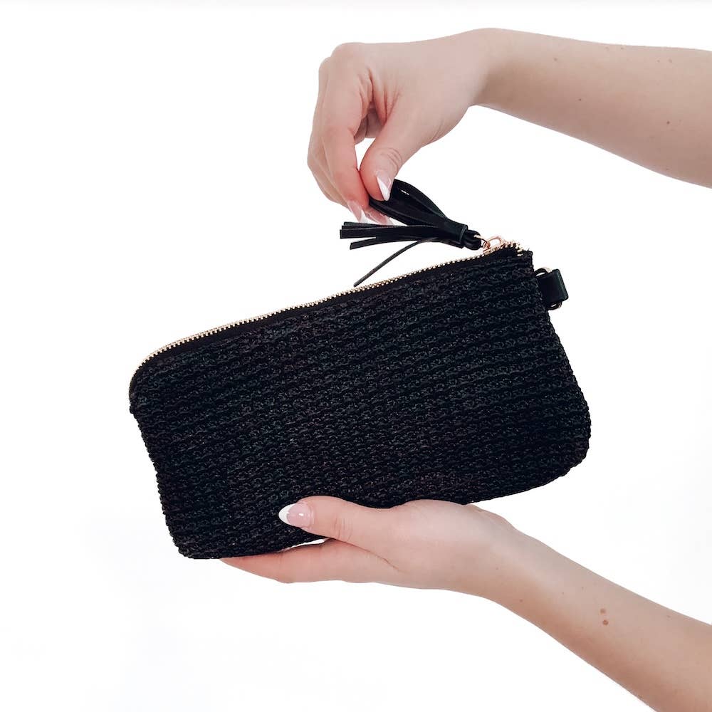 Pretty Simple - Rome Raffia Clutch Card Wallet Wristlet