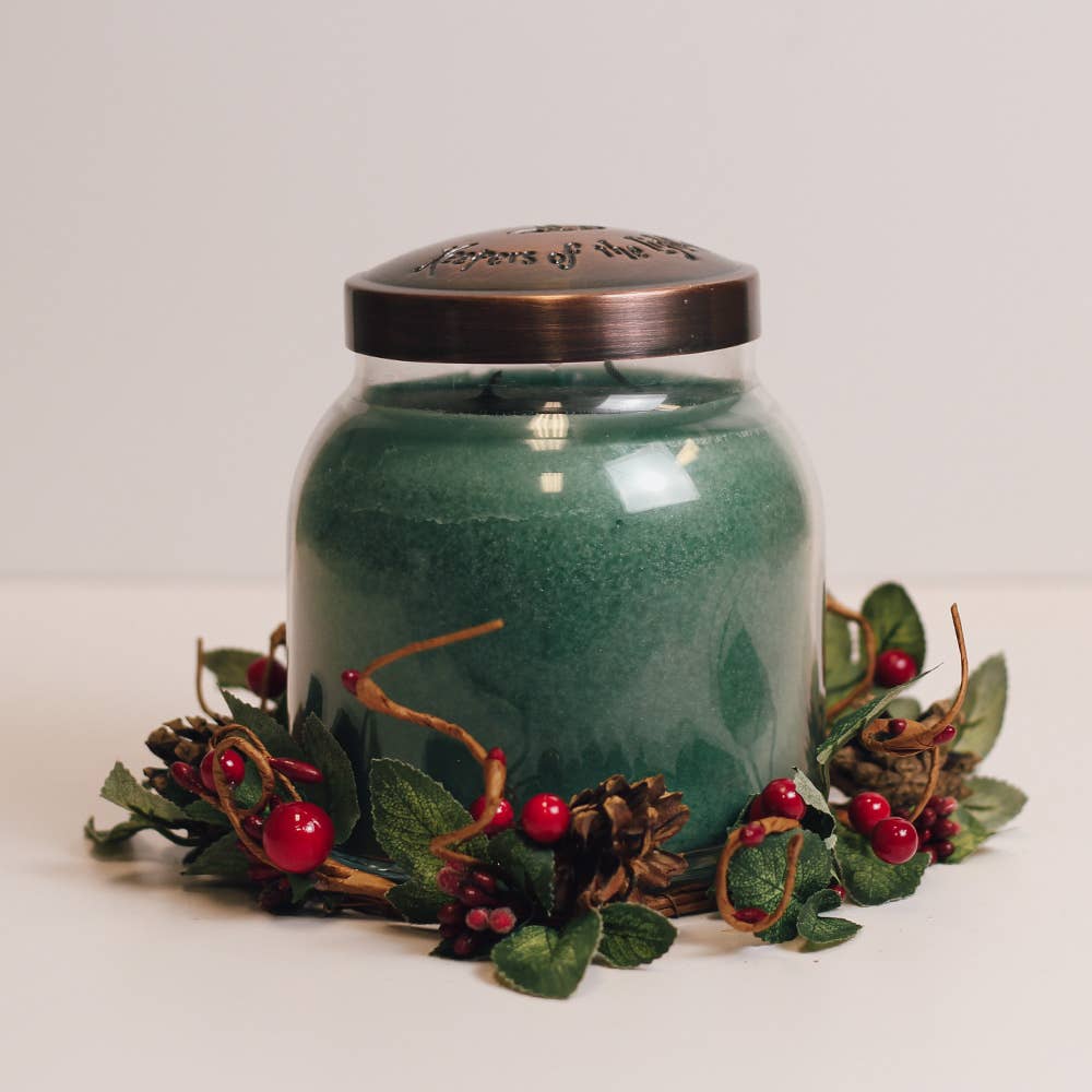 A Cheerful Giver - Winter Berry Pine Candle Ring