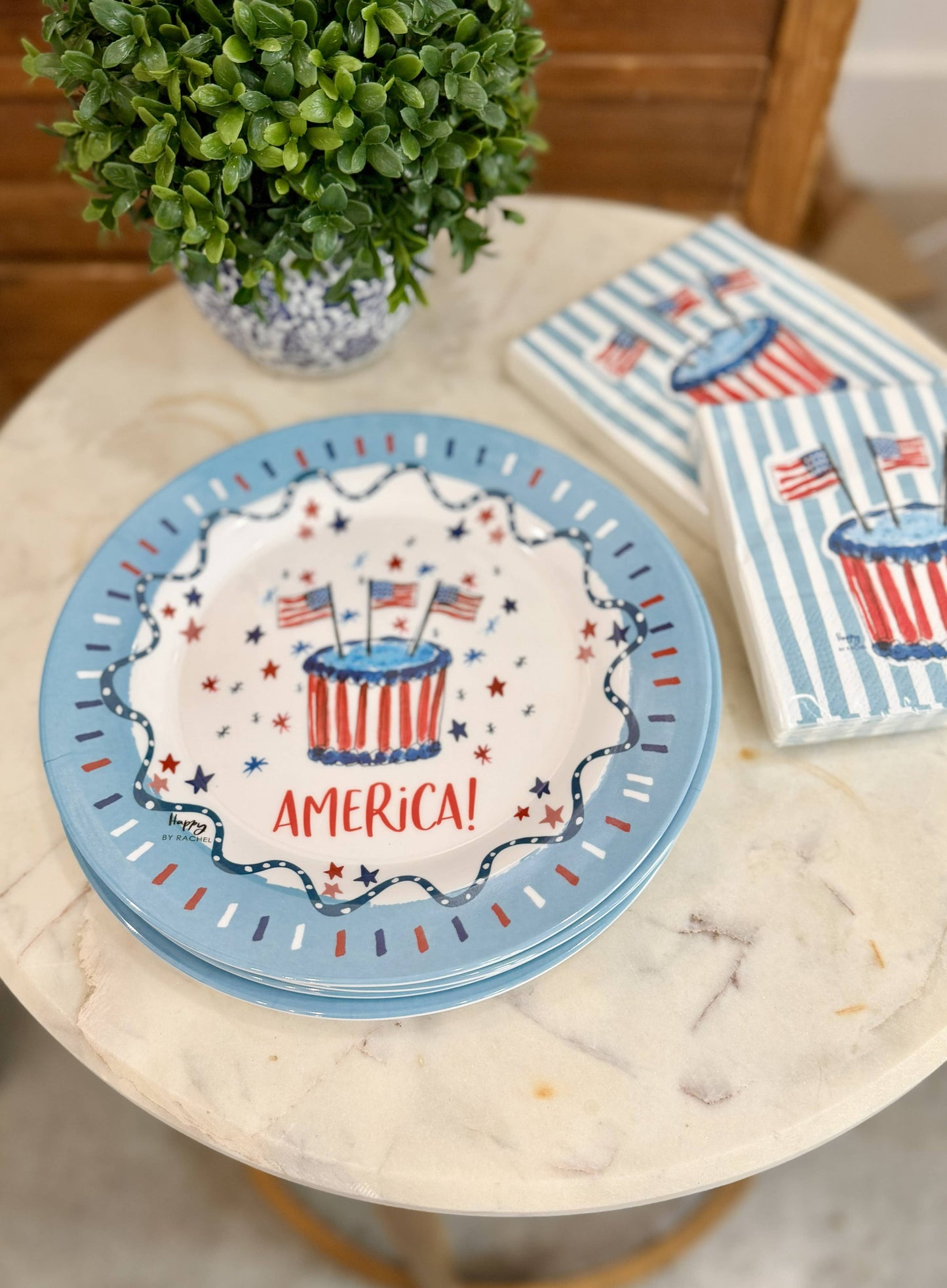 Happy By Rachel, LLC - Celebrate America Plate (set of 4)