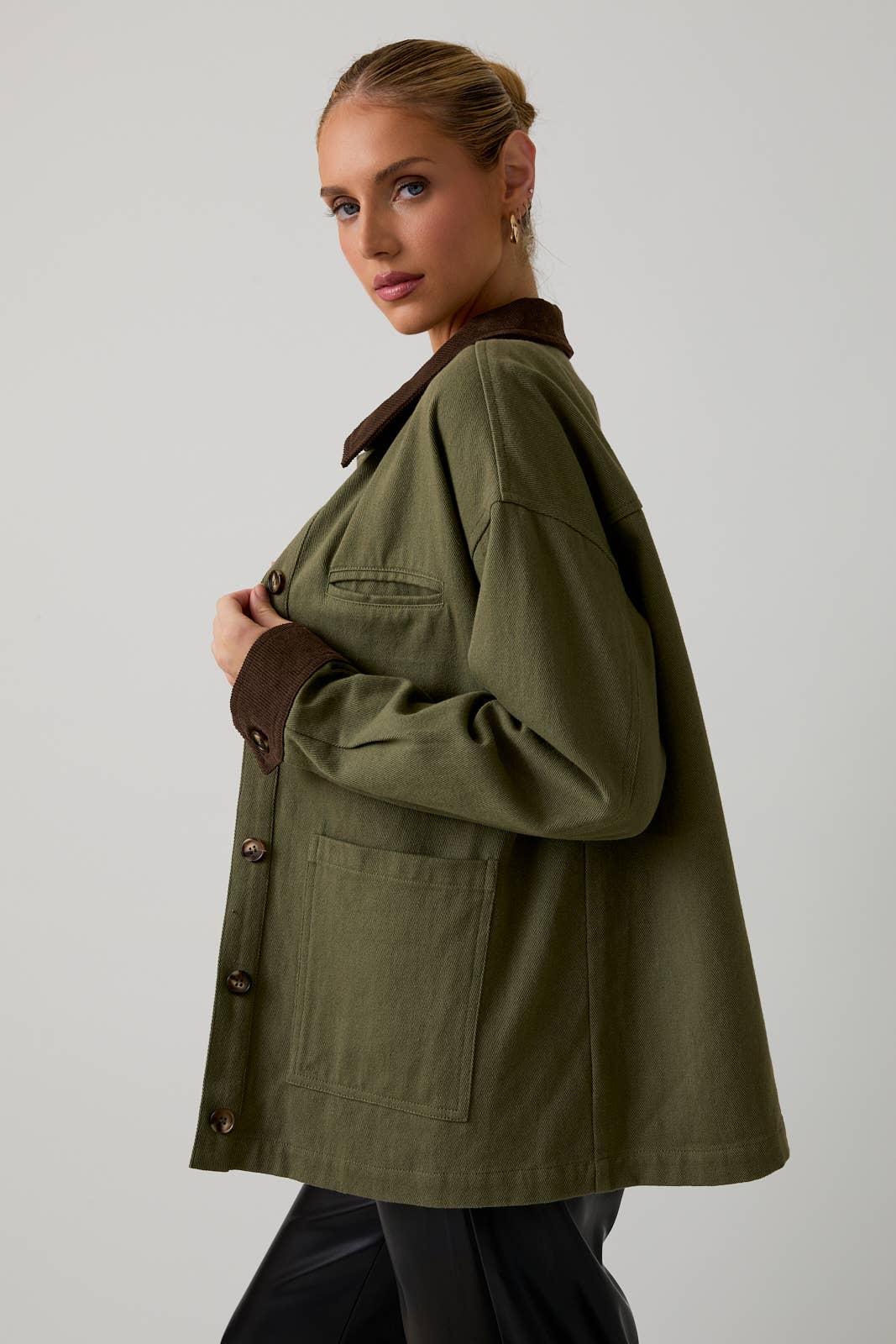 Sunday Edition by LE LIS - BUTTON DOWN BARN JACKET