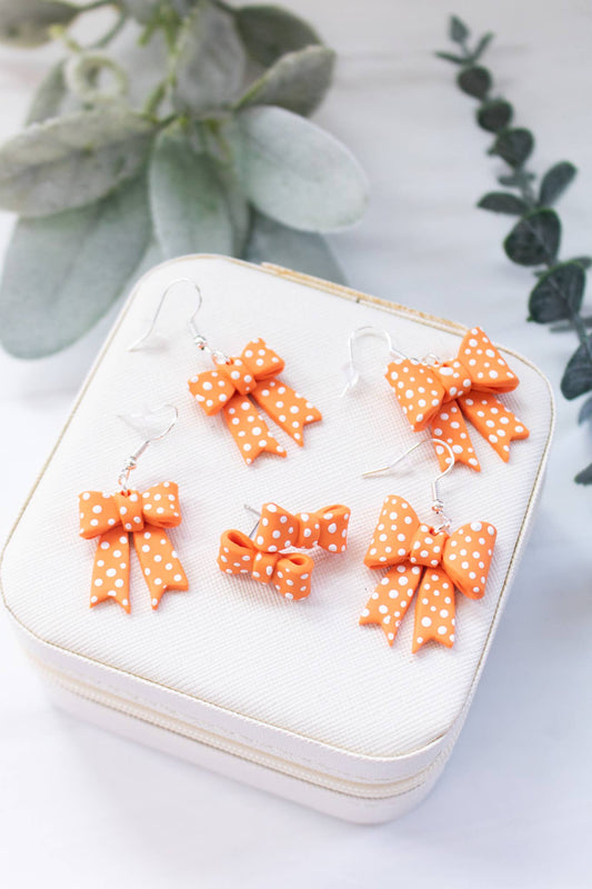 EJ Clay Co - TN Vols Orange & White Polka Dot Bows