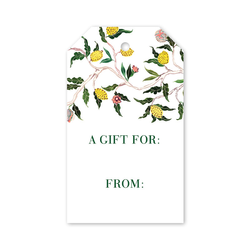 Dogwood Hill - Brocade Botanical Branches Gift Tag
