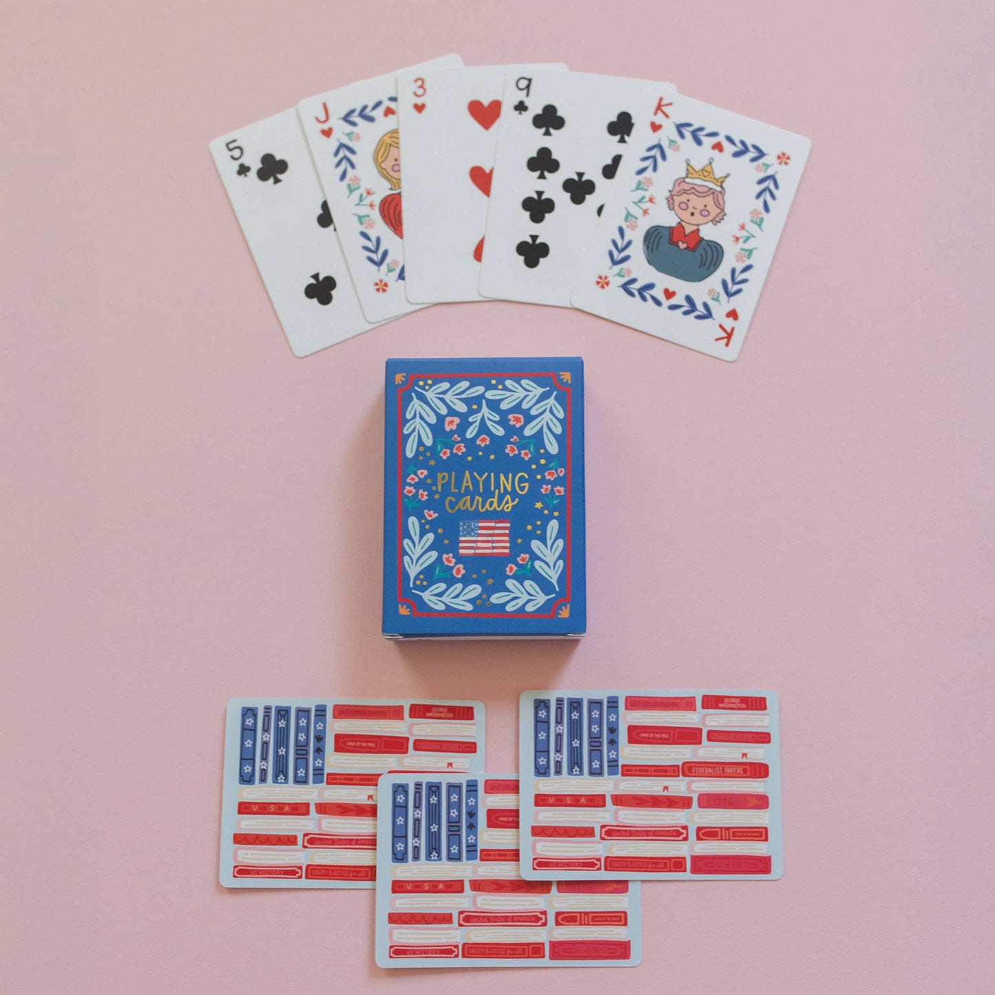 Pippi Post - American Flag Books Deck of Playing Cards